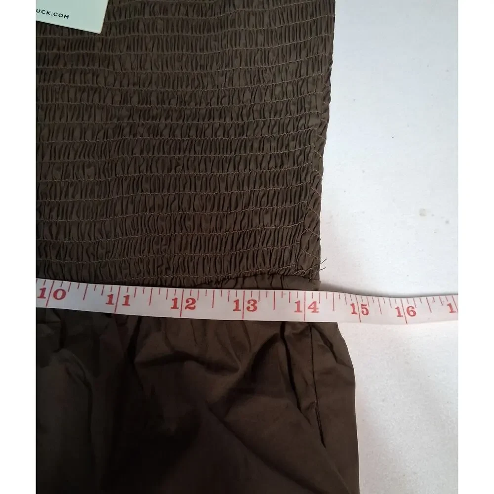 Tuckernuck Olive Tiernan Ruched Bodice Sun dress pockets midi medium NWT - Picture 7 of 10